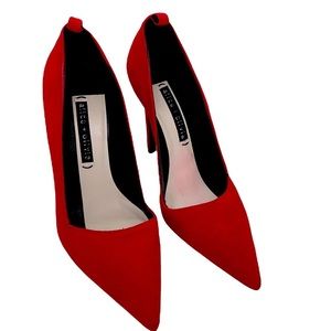 Alice & Olivia Suede Red Heels